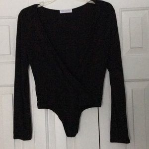 Black long sleeve bodysuit